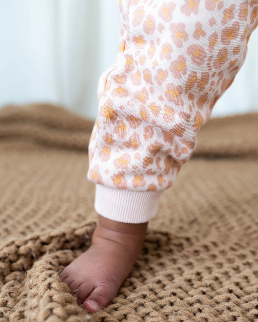 Leopard Baby Sweatshirt & Jogger Set