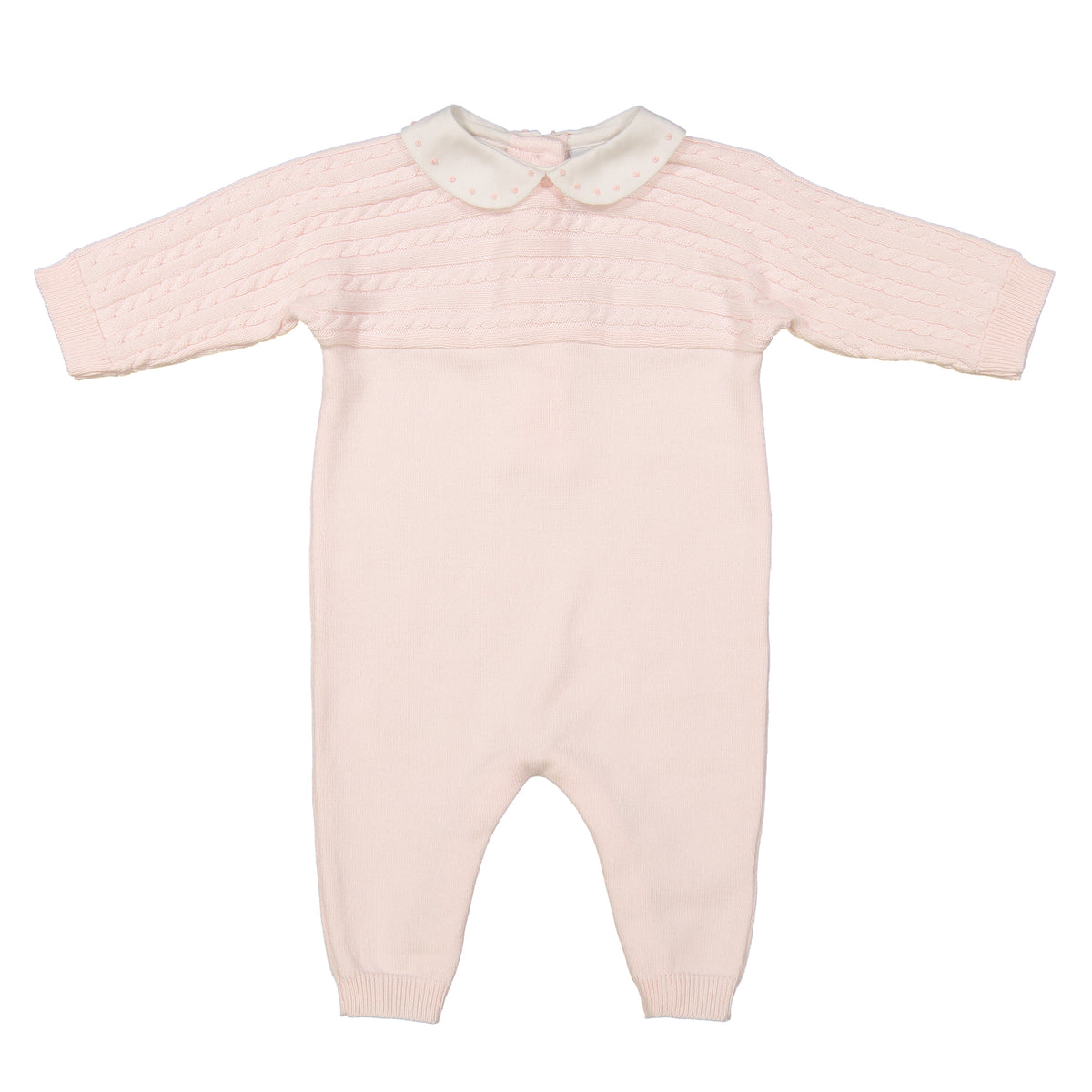 Pink Cable Knit Longall Onesies