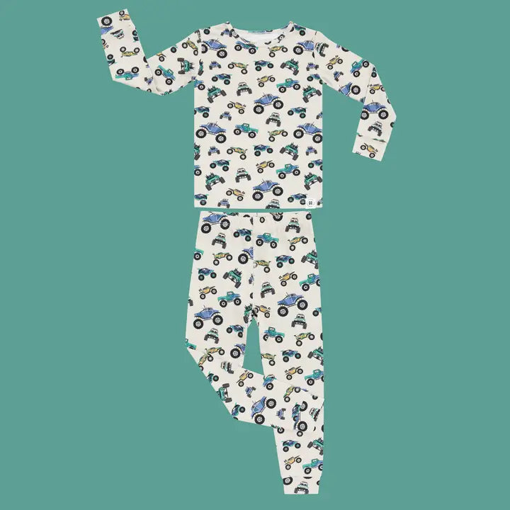 Monster Truck Long Sleeve Pajama Set