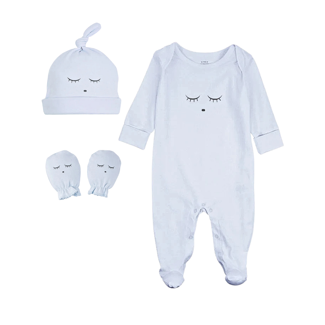 Blue Sleeping Cutie Cover Footie