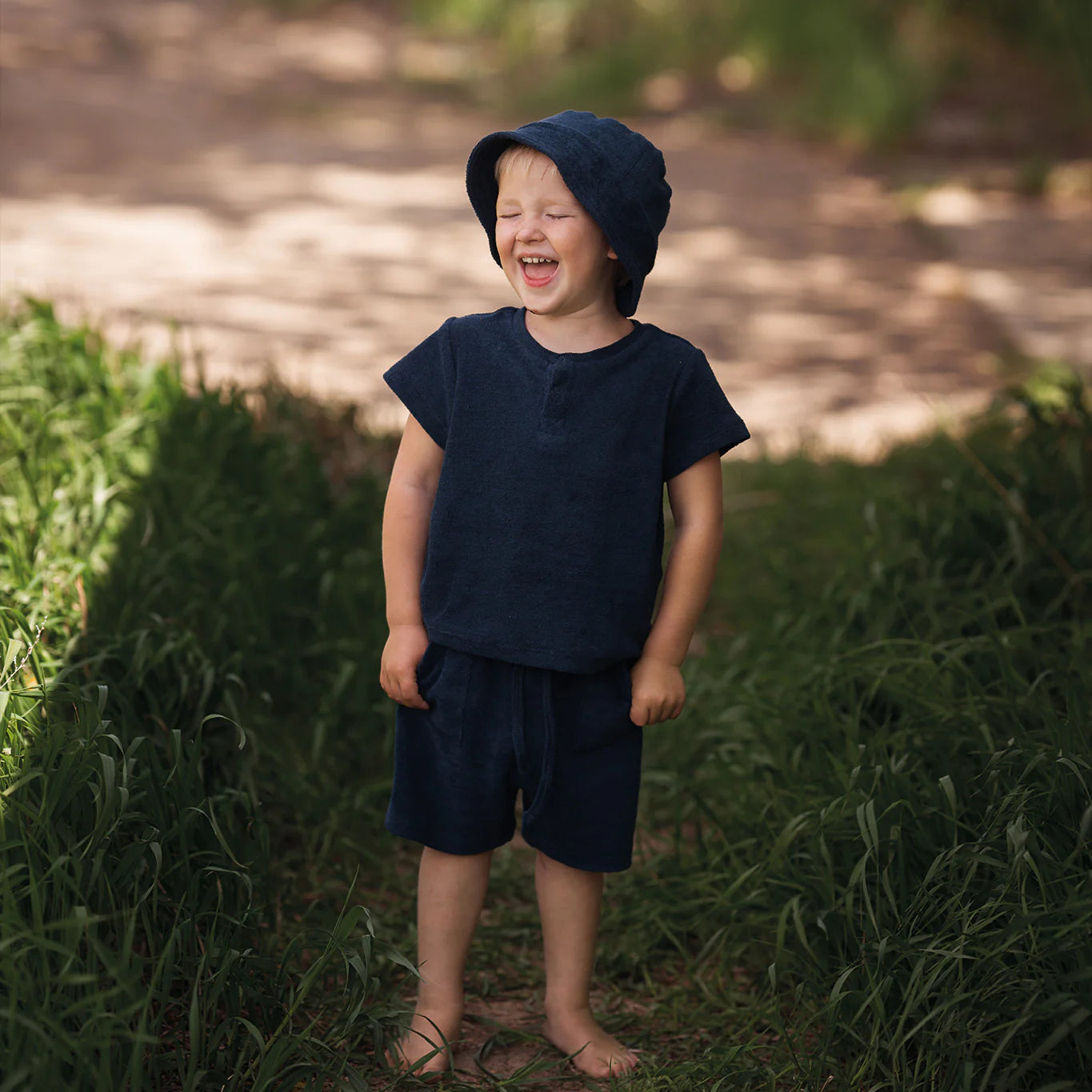 Navy Towel Daily Short Set