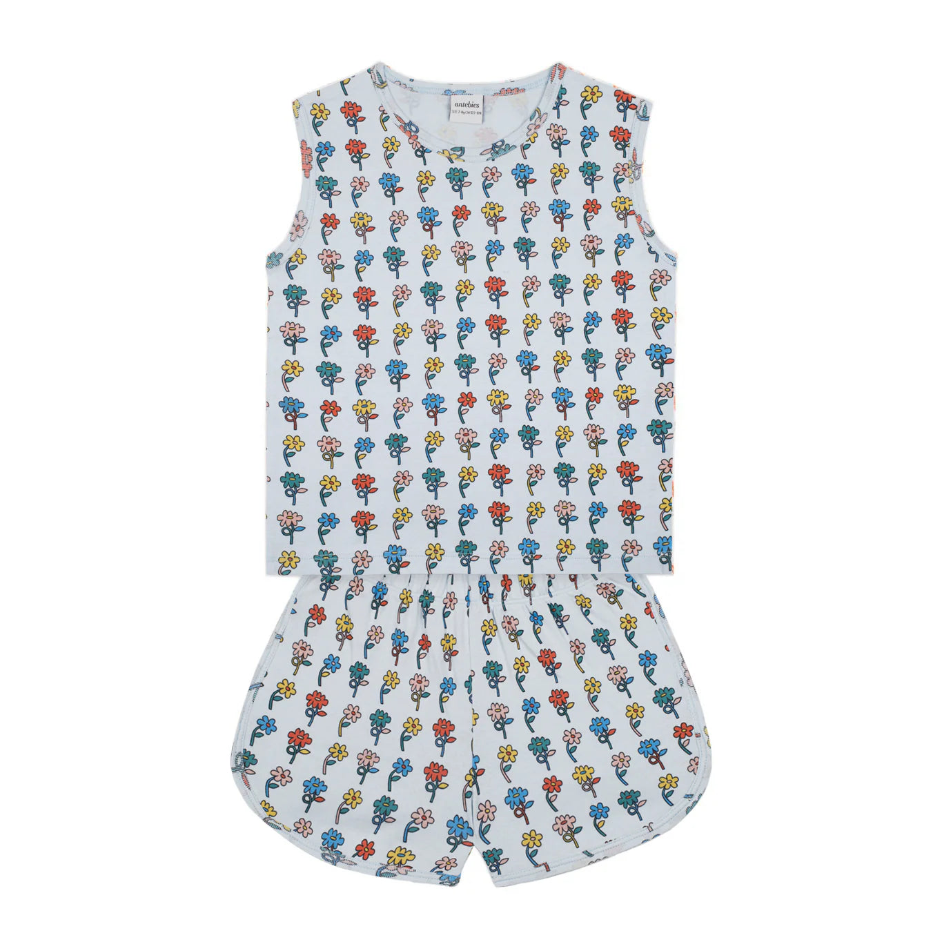 Graphic Flowers Daily Short Set
