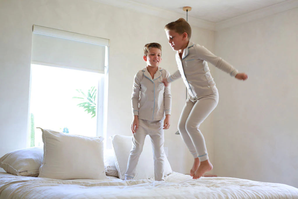 Grandpa pj Taupe/Blue