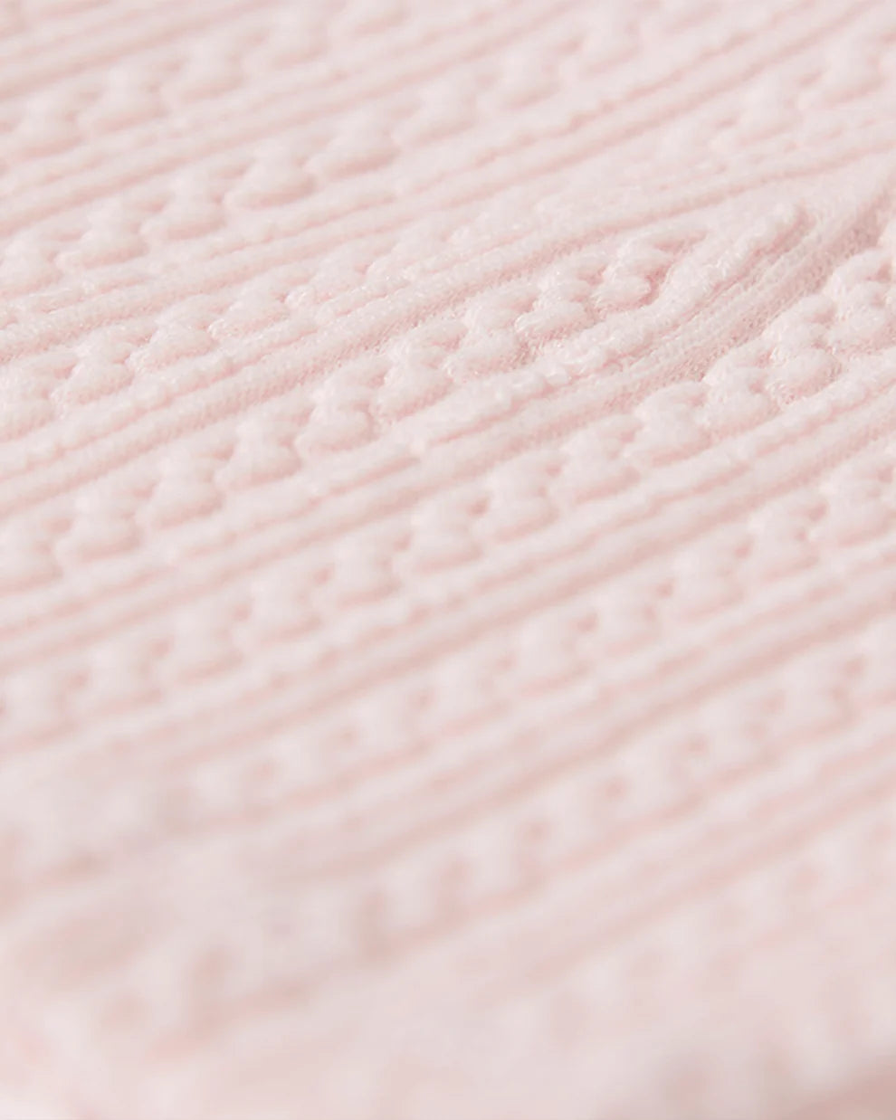 Pink Delicate Link Patterned Footie with Beanie