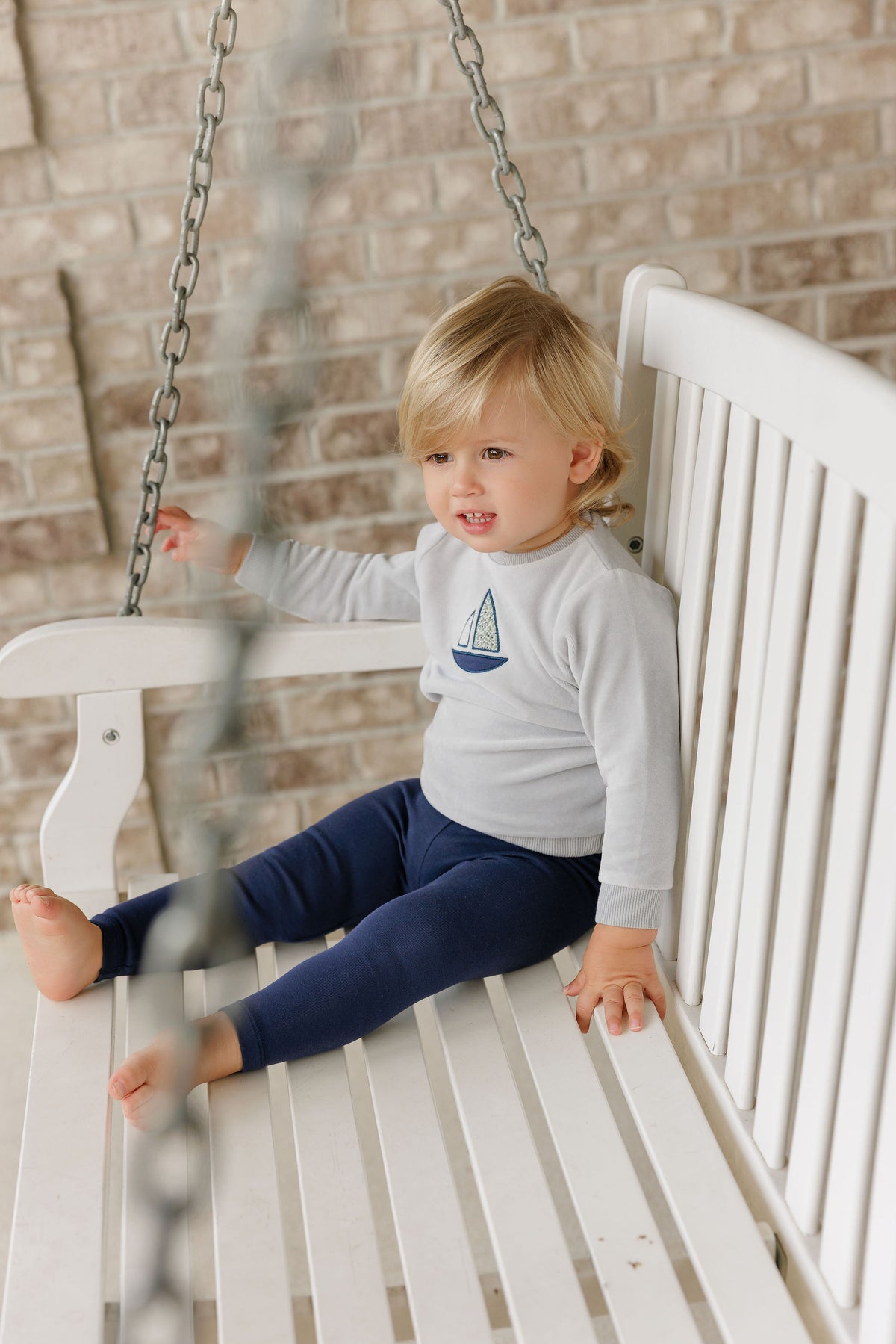 Blue Liberty Long Sleeve Top and Pants Set