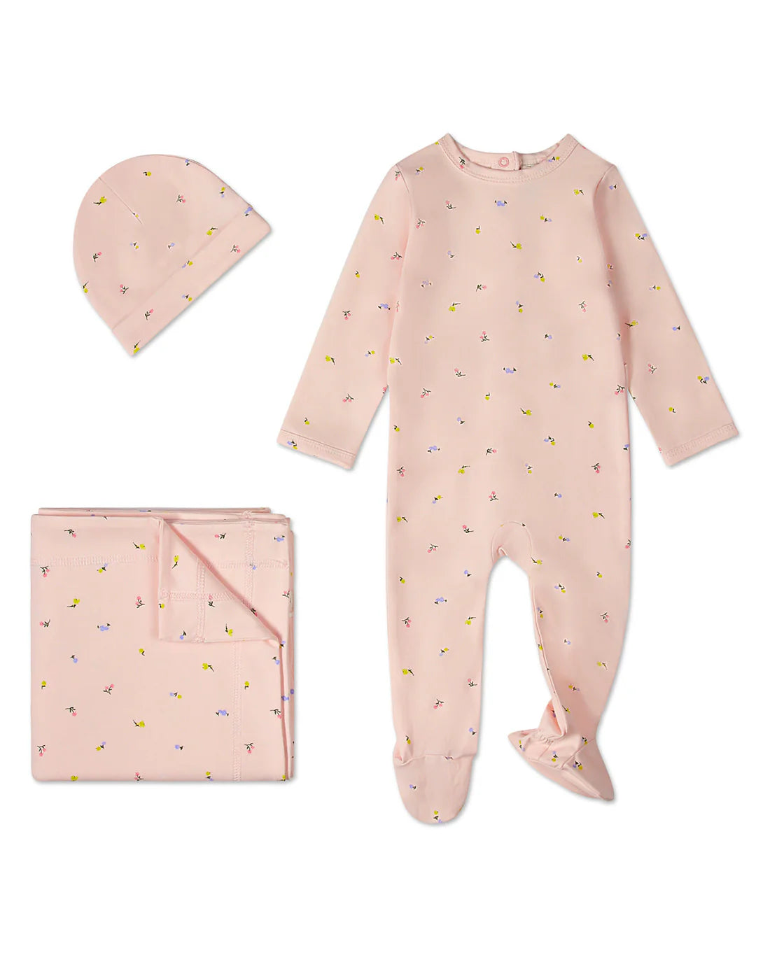 Blossoming Florals 3 pc Footie