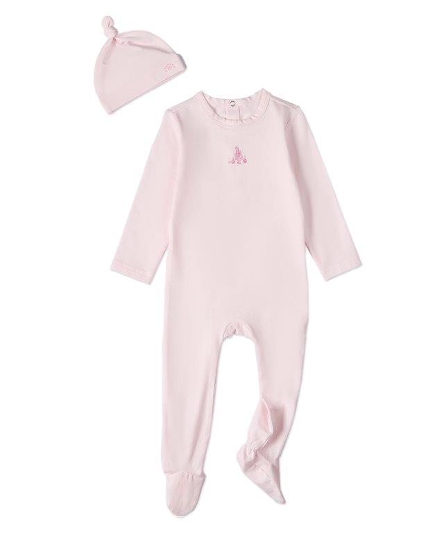 Pink Waddling Ducks Footie Set