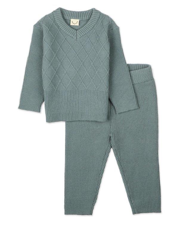 Romeo Mixed Knit Pullover 2 pc