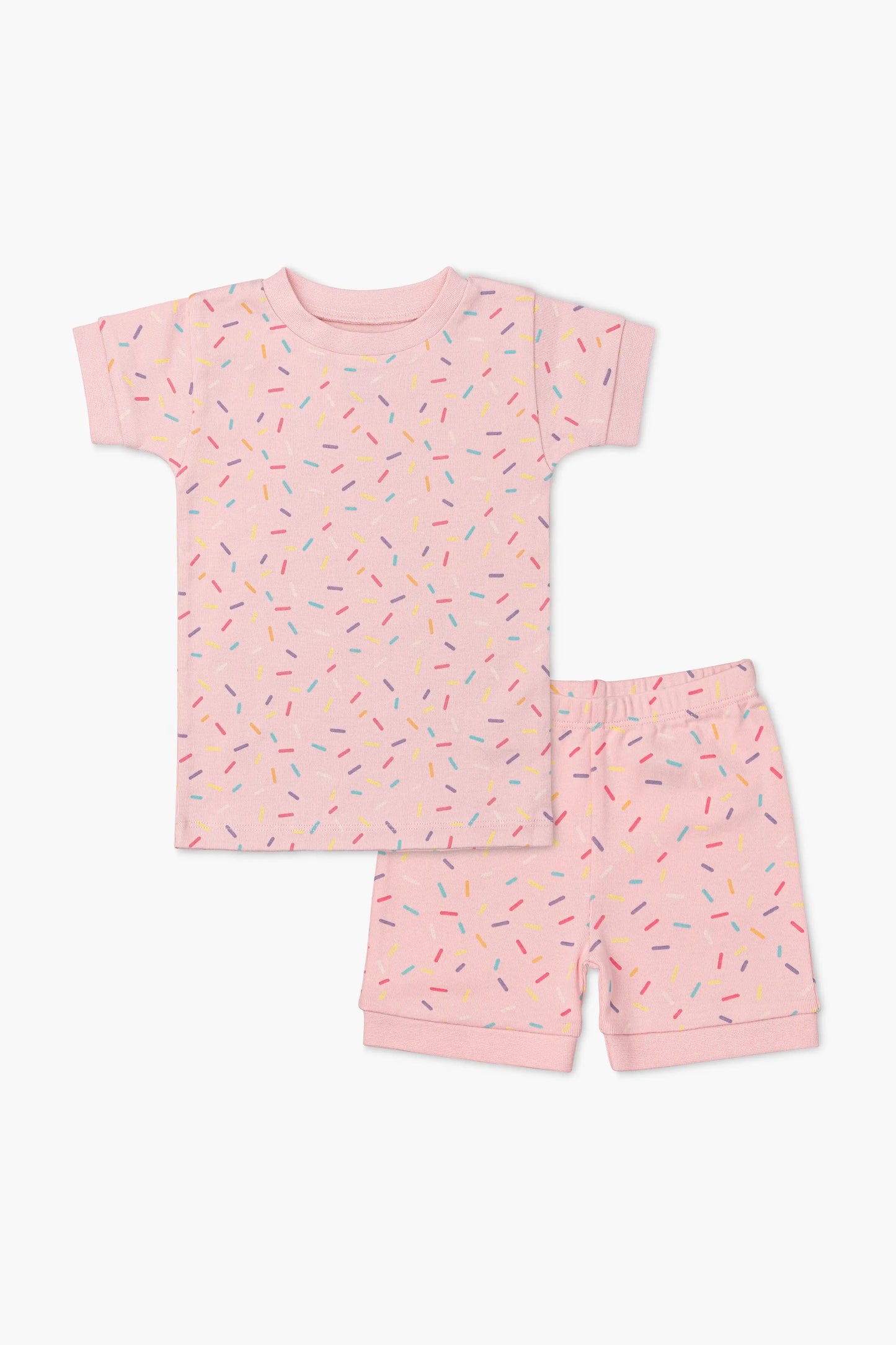 Two-Piece Shorty Toddler Pajama Set_Colorful Sprinkles | Girl