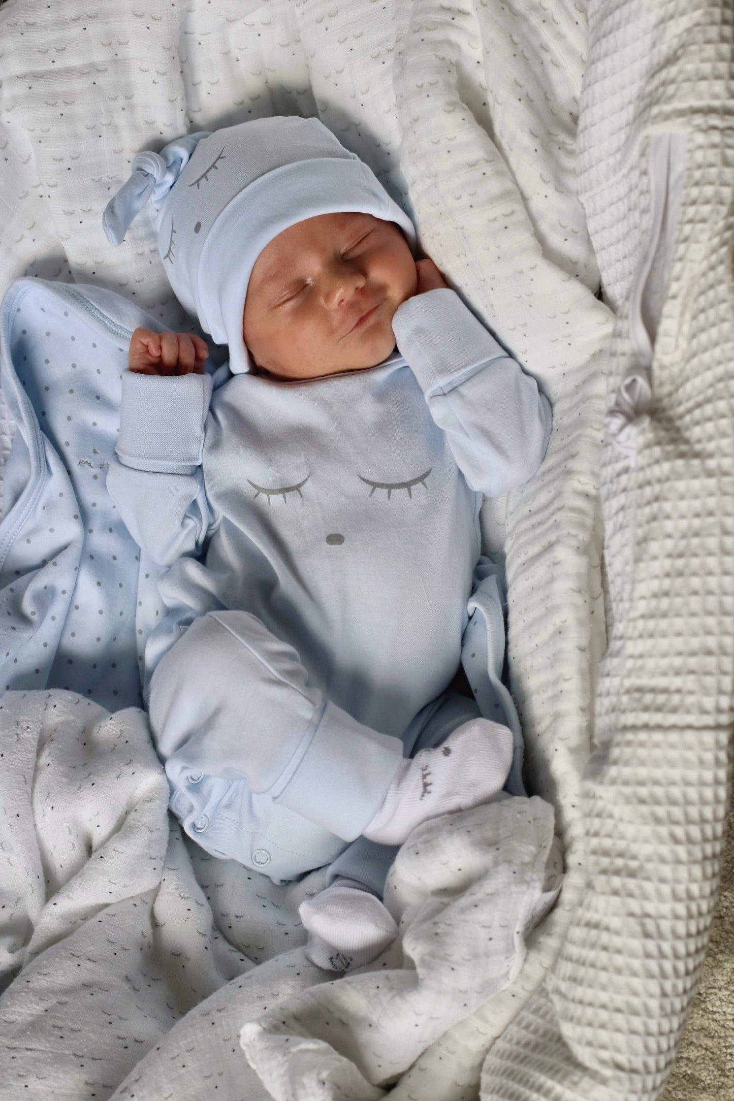 Blue Sleeping Cutie Cover Footie