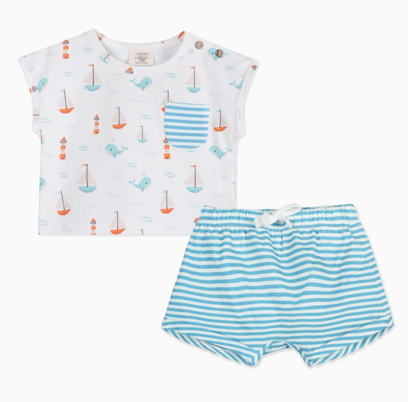 Sailboat Whakes Shirt & Shorts Set