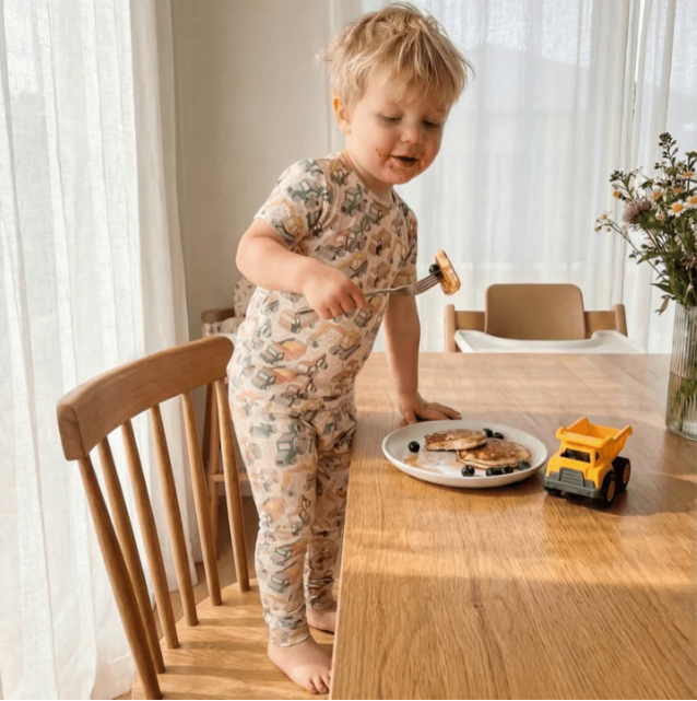 Busy Building Short Sleeve Pajama Set