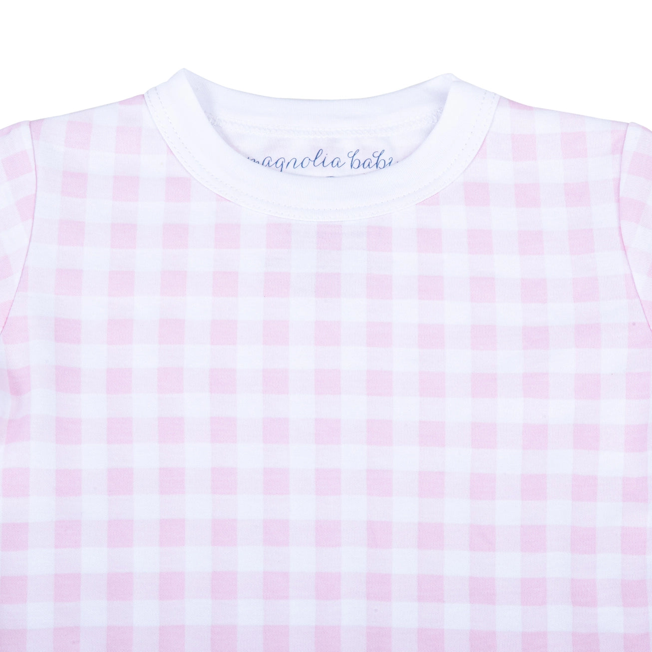Baby Checks Long Pajamas -Pink