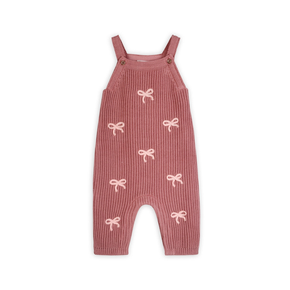 Sweet Bow Sweater Knit Baby Jumpsuit
