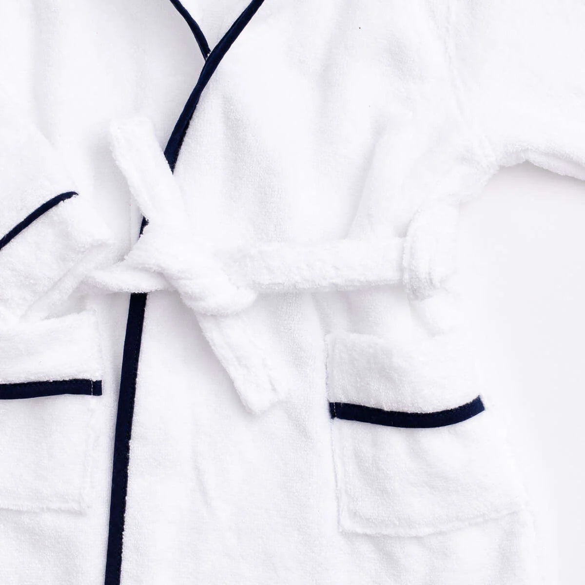 Terry Bathrobe_White + Navy | Boy