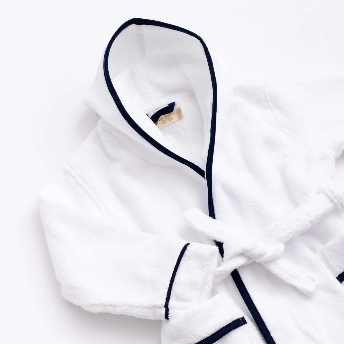 Terry Bathrobe_White + Navy | Boy