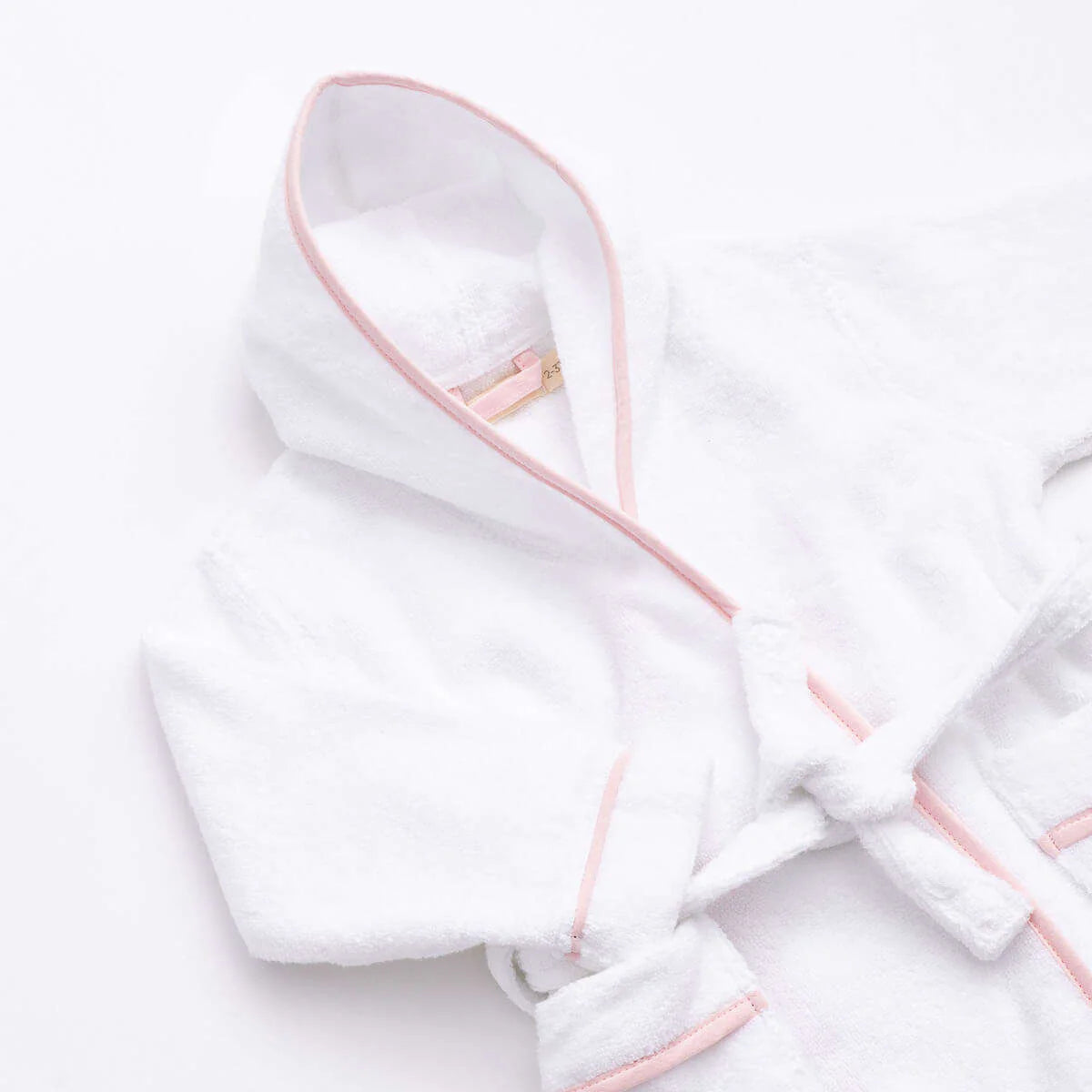 Terry Bathrobe_White + Pink | Girl