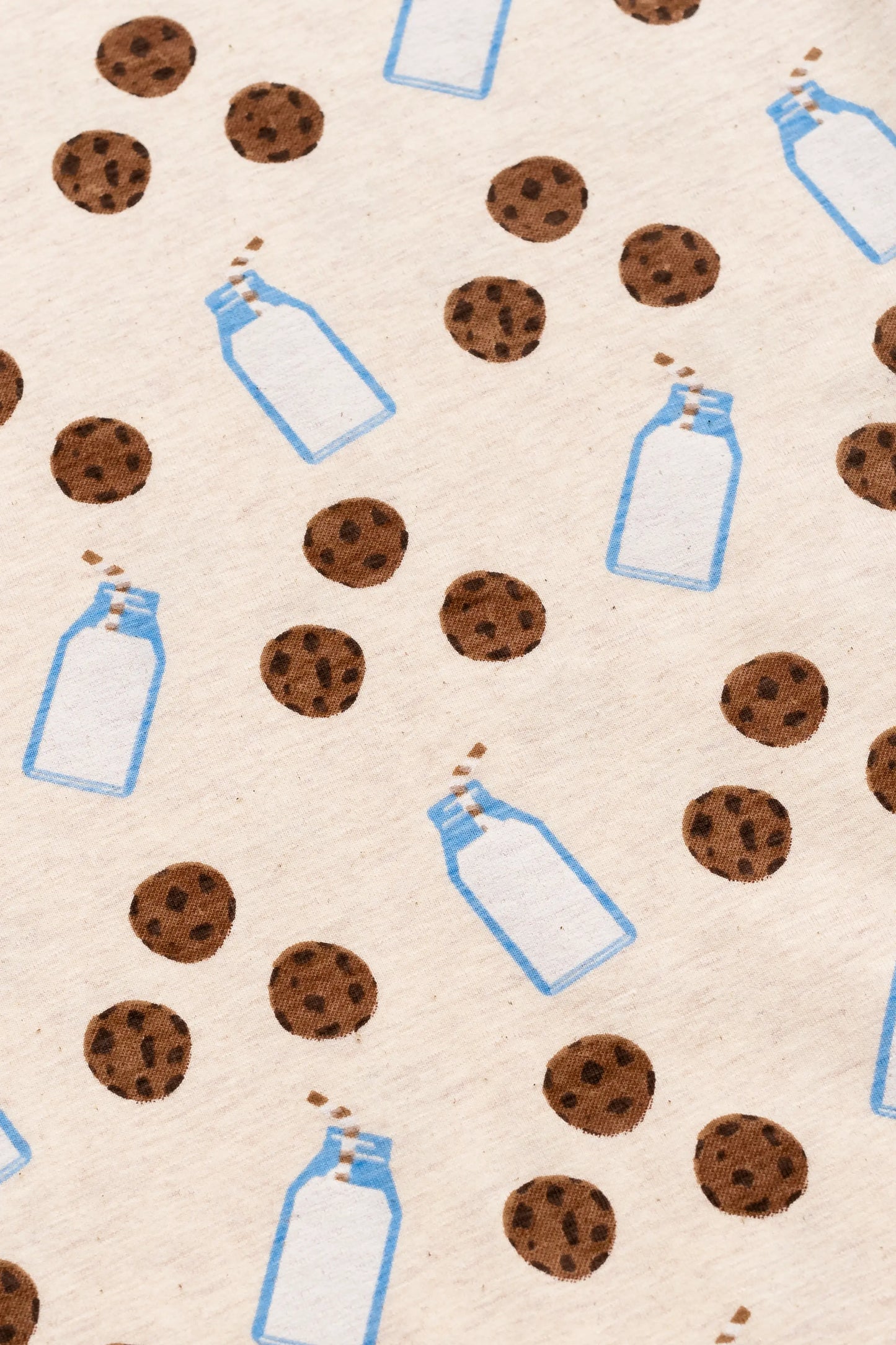 Zipper one piece cookies and milk with Baby Top knot cap