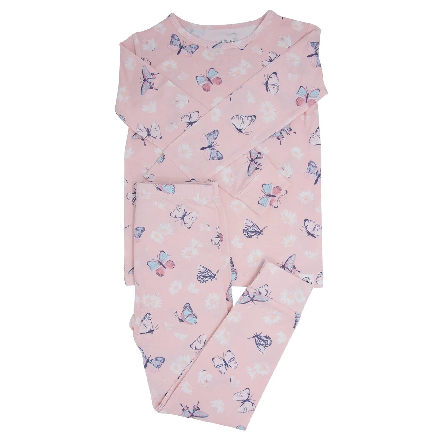 Butterfly Daisy Pink Long Sleeve Pajama Set