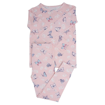 Butterfly Daisy Pink Long Sleeve Pajama Set