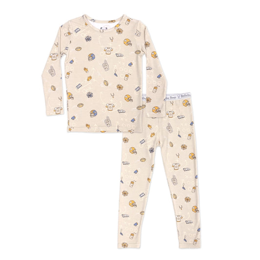Football Bamboo Kids Pajama Short Set