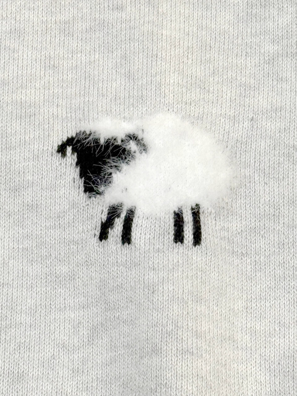 Furry Sheep Jacquard Sweater Jumpsuit