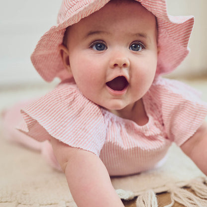 Seer Sucker Pants set with Hat