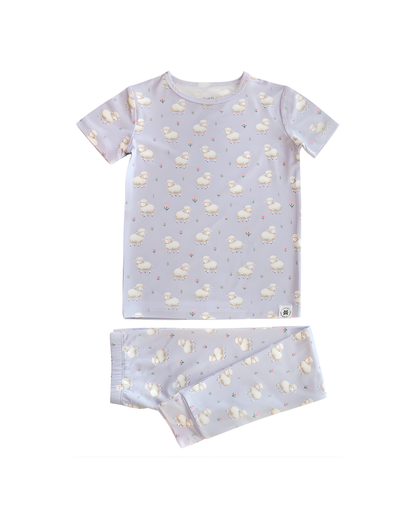 Little Sheep Short Sleeve Pajama Set