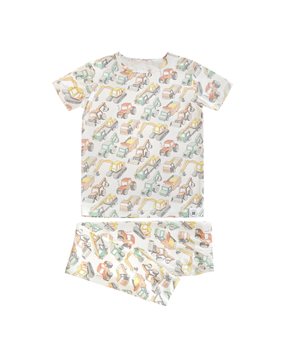 Busy Building Short Sleeve Pajama Set