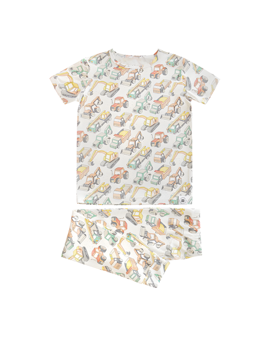 Busy Building Short Sleeve Pajama Set