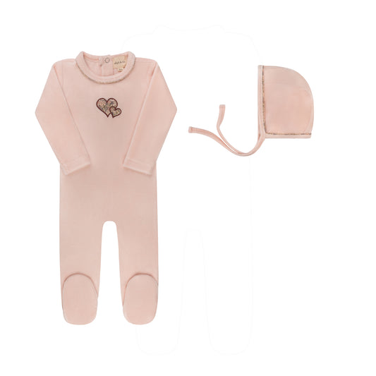 Pink Liberty Footie and Hat Set