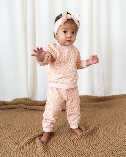 Leopard Baby Sweatshirt & Jogger Set