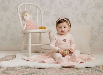 Pink Liberty Footie and Hat Set