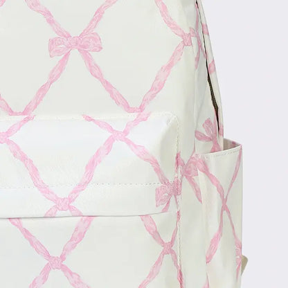 Girls Bow Printed Backpack