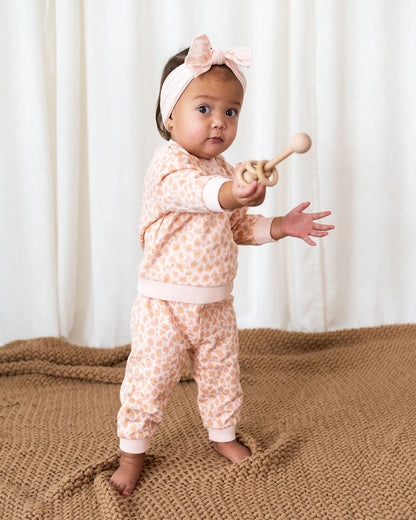 Leopard Baby Sweatshirt & Jogger Set