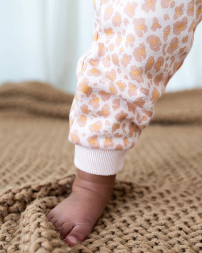 Leopard Baby Sweatshirt & Jogger Set
