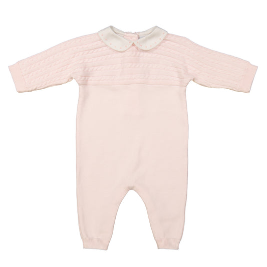 Pink Cable Knit Longall Onesies