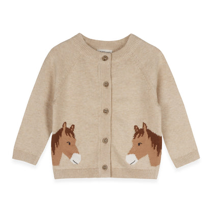Horse Jacquard Cardigan and Pants Set