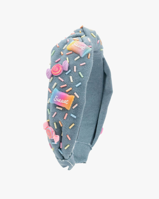 Blue Charm Knot Headband