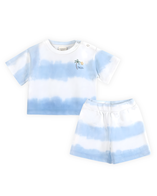 Blue Breeze Tie Dye Short Set
