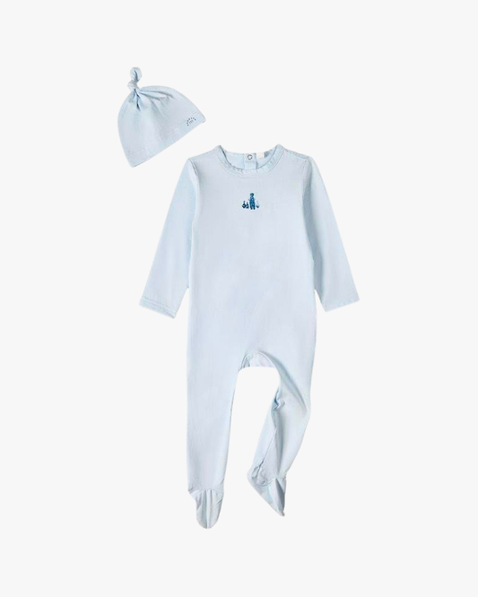 Blue Waddling Ducks Footie Set