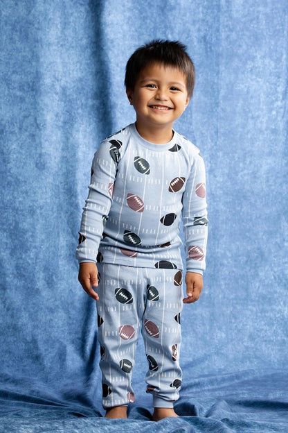 Football Fun Long Sleeve Pajama Set