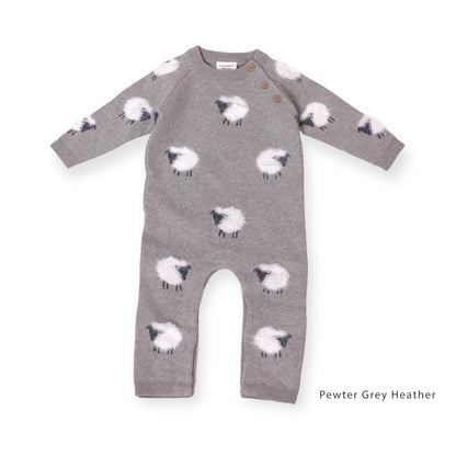 Furry Sheep Jacquard Sweater Jumpsuit