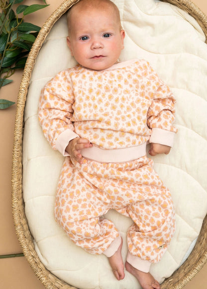 Leopard Baby Sweatshirt & Jogger Set