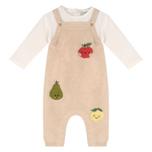 Happy Fruits Embroidered Baby Overall Set