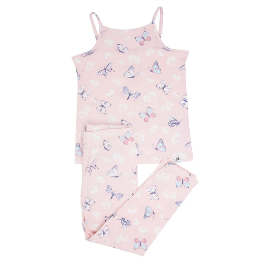 Tank Pajama - Butterfly Daisy Pink