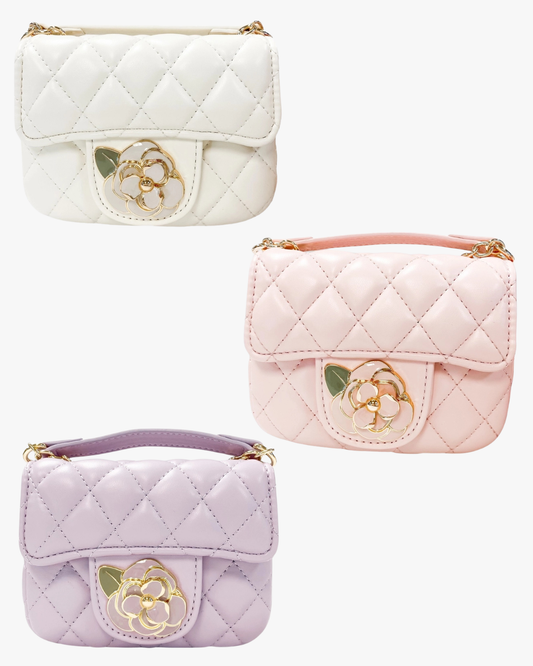 Floral Decor Quilted Purse