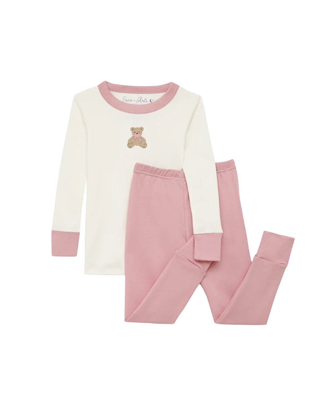 Dusty Rose Bear Hugs Long Sleeve Pajama Set