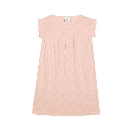 Ribbon Jacquard Ruffled Nightgown
