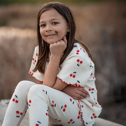 Cherry Print Long Pyjama